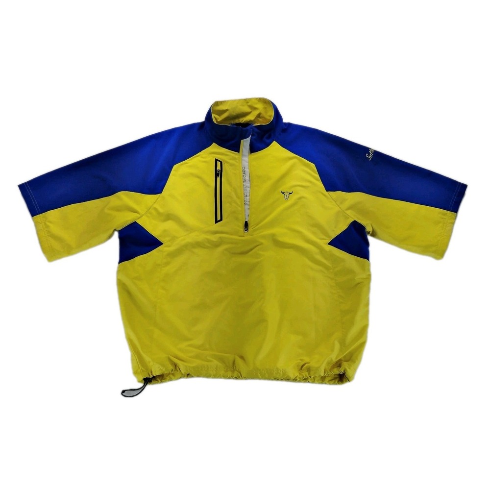 ZERO RESTRICTION Tour Series 1/2 Sleeve Golf Pullover Logo Yellow/Blue Large